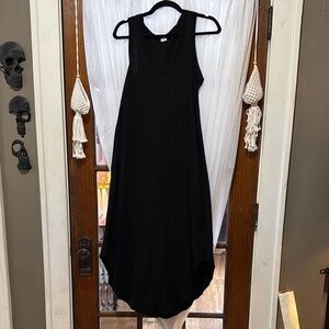 GAP. Flowy, long black casual dress. size S.